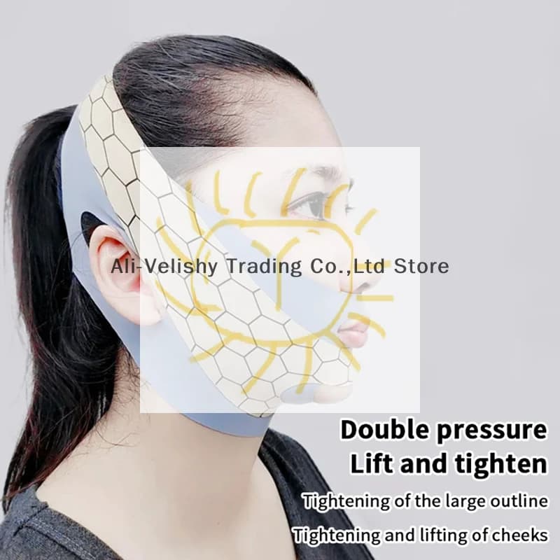 Nuovo design maschera per il rafforzamento V Line Maschere modellanti a doppio strato Cintura dimagrante Scolpire maschera per il sonno Cintura per il lifting del viso
