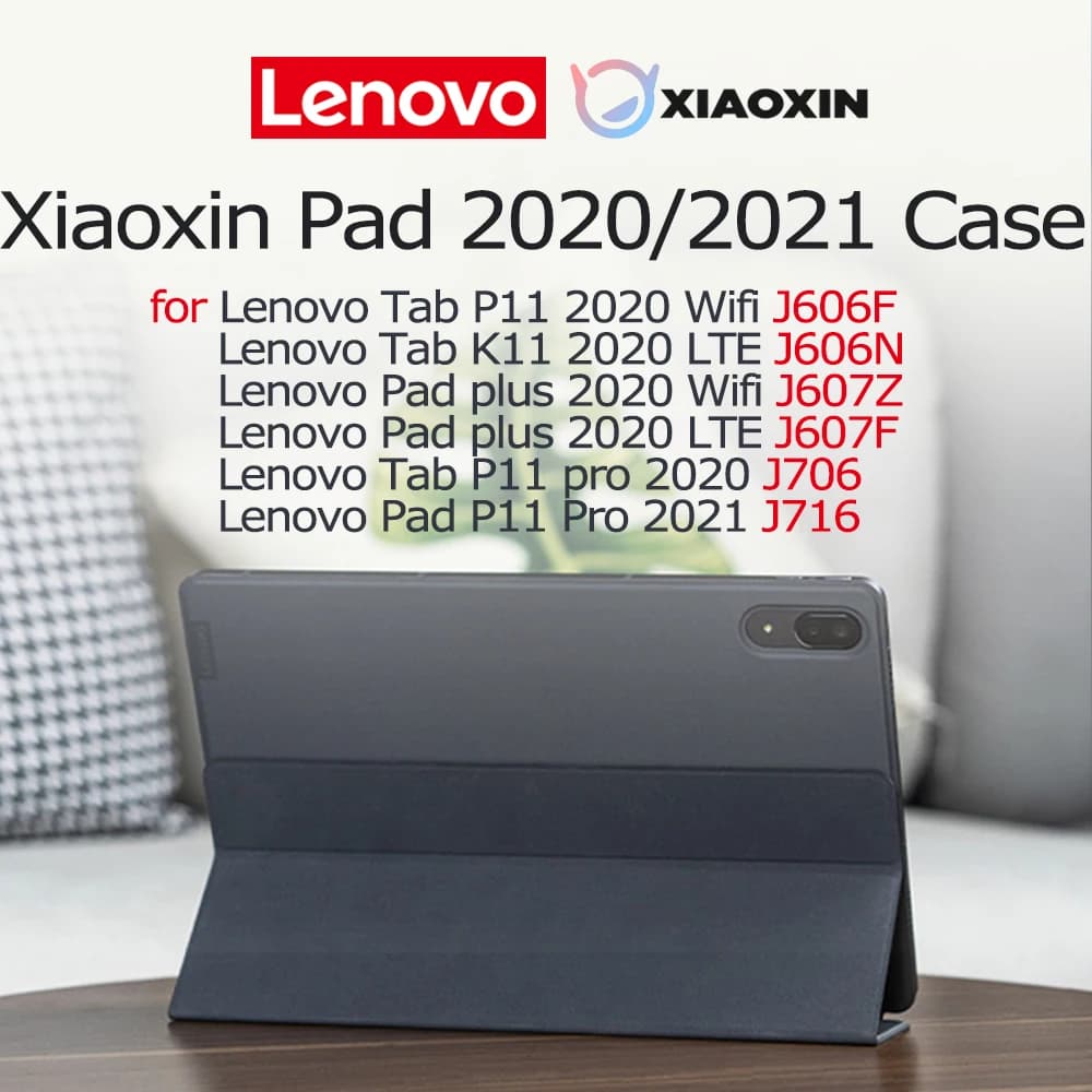 Custodia Folio Lenovo 11'' 11.5'' 11 11.5 pollici in PU per Lenovo Tab P11 K11 2020 J606 Xiaoxin Pad plus TBJ607 tablet pro TB-J706