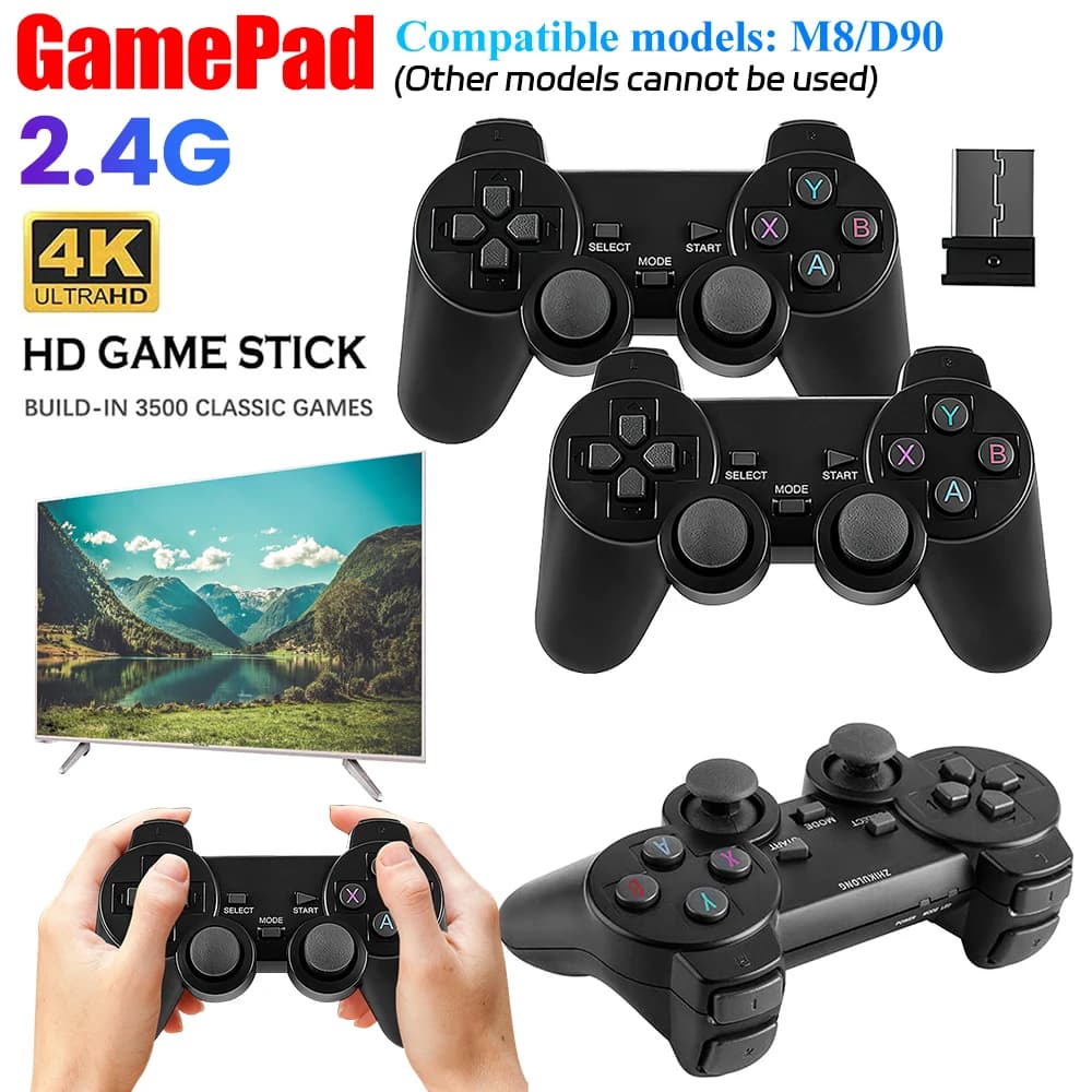 Controller di gioco wireless 2.4G per box di gioco M8 D90 - Controller per console video per PC a batteria