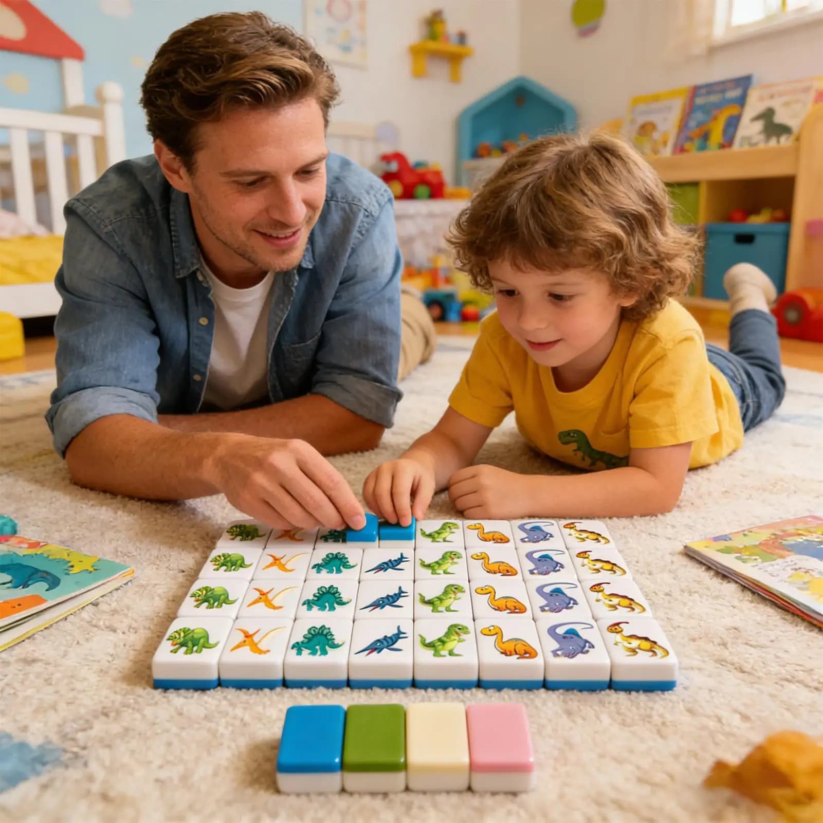 Set di Tessere Mahjong Portatile, Gioco con Motivo Calcistico, Blocchi di Gioco per Uomini, Donne, Giovani, Ragazze, Famiglia, Amici