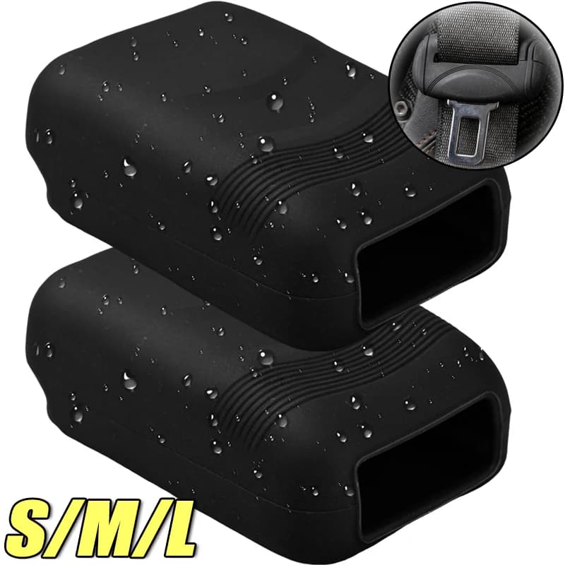 S/M/L Car Safety Seat Belt Anti-Scratch Cover Car Seat Belt Socket Protective Cover Universal Silicone Button Protective Case