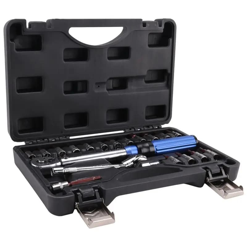 AA90-Preset Torque Wrench Set Bike Torque Wrench 1/4Inch Torque 2-25Nm Bicycle Hex Wrench Repair Kit