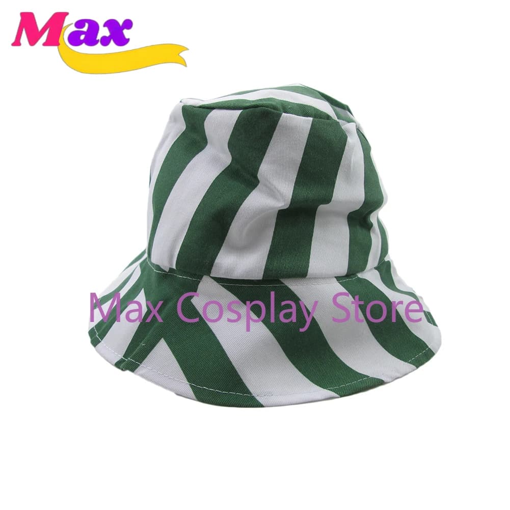 Max Cos Cappello unisex Urahara Kisuke Cosplay Cappello a cupola Cappello estivo fresco con anguria a strisce verdi e bianche