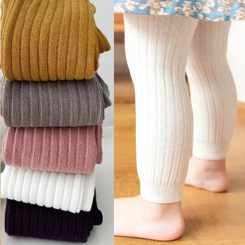 Set maglione a coste e leggings per bambine da 1 a 6 anni – Top in cotone confortevole e leggings senza piedini, outfit per tutti i giorni