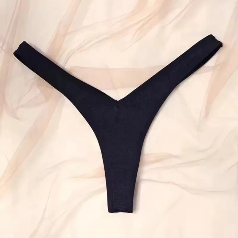 Slip sportivi sexy da donna a vita bassa con scollo a V, perizoma traspirante, mutandine a T, slip bikini elasticizzati