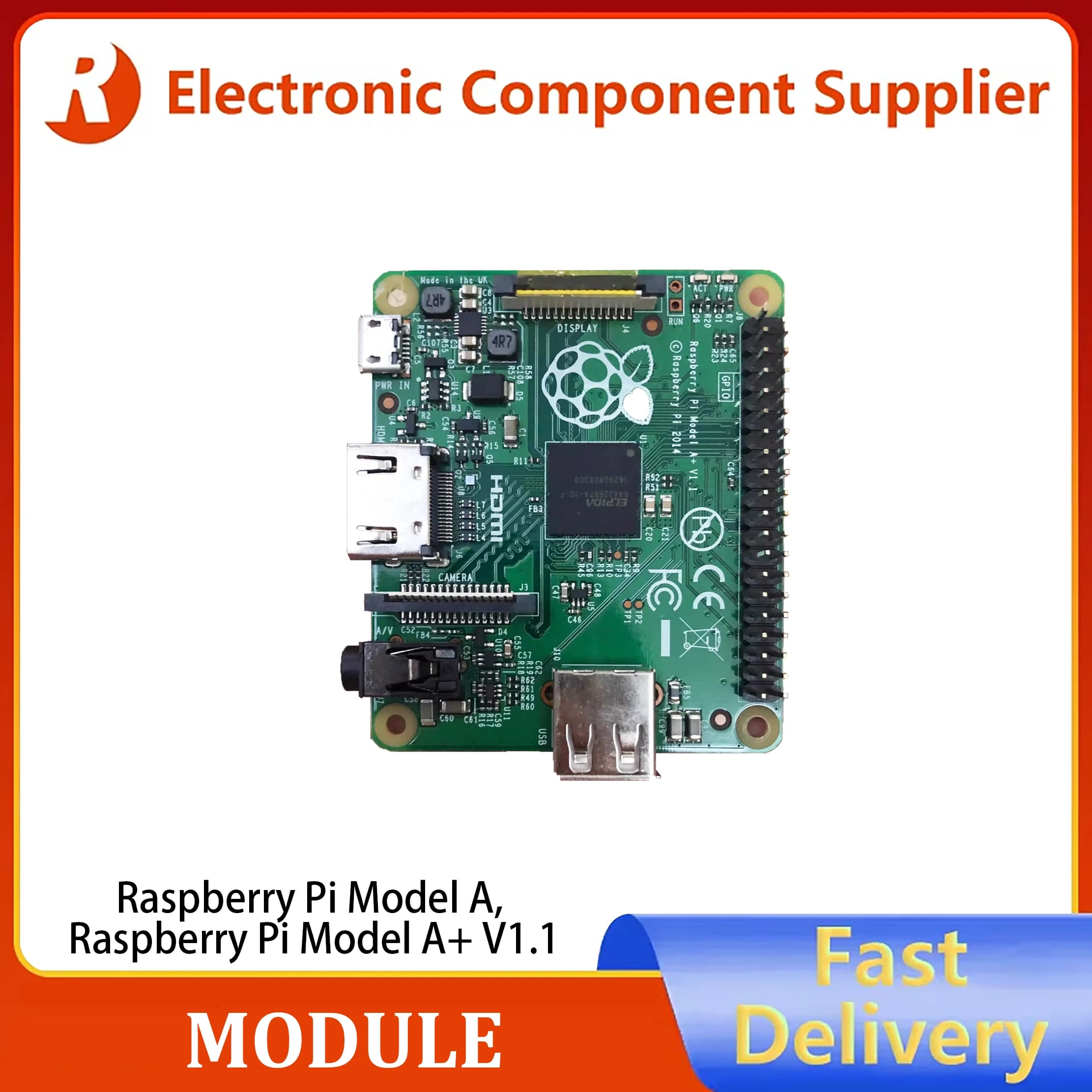 Brand new original Raspberry Pi 1A, Rasberry Pi Model A+ V1.1 functions normally, 256 memory