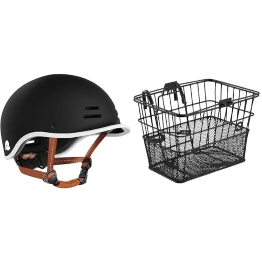 Casco da Bicicletta per Adulti Remi e Cestino Anteriore Staccabile Apollo, Set per Uomini e Donne