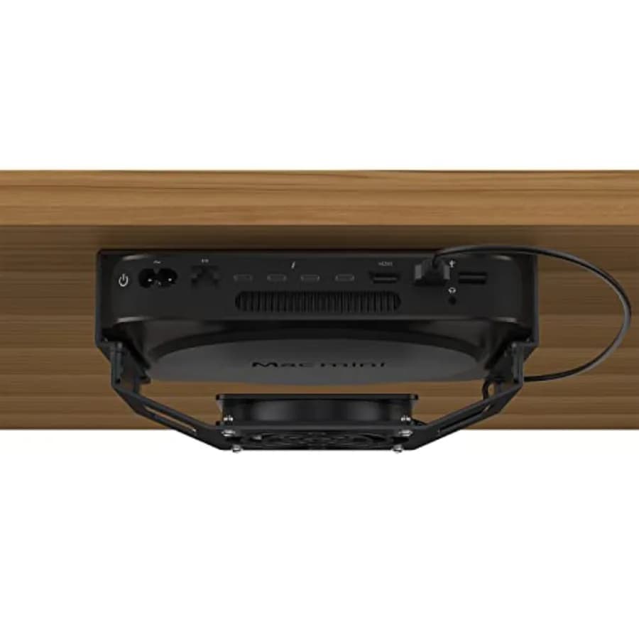 Supporto per ventola di raffreddamento per Mac mini, montabile dietro il monitor, sotto la scrivania, a parete, compatibile con Mac mini dal 2010 al 2023 M2, VESA.