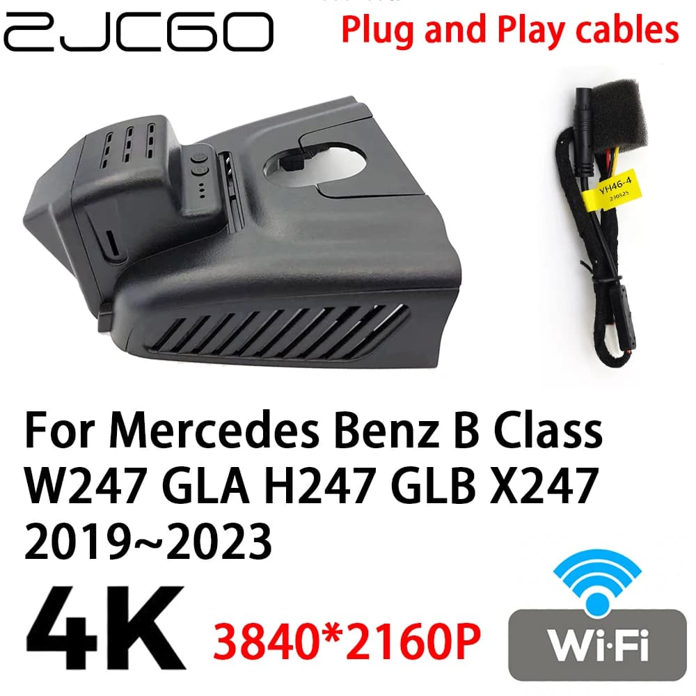 ZJCGO 4K 2160P Auto DVR Dash Cam Plug and Play Video for Mercedes Benz Class B W247 GLA H247 GLB X247 2019 ~ 2023
