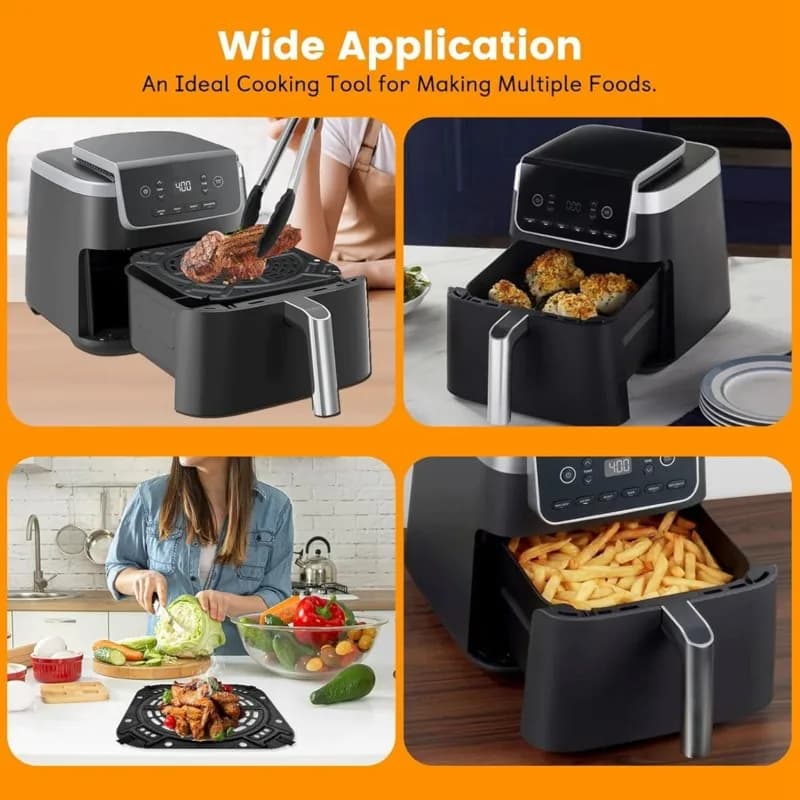 【BRAND NEW】Accessories For Ninja 5QT 4 In 1 Pro AF141, Air Fryer- Air Fryer Grilled Pan, 8.5" X 8.5" Grill Plate& Crisper Plate