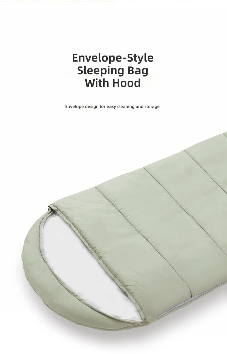 Outdoor Camping Sleeping Bag Polyester Thick Insulated Child Unisex All Season Envelope Type Waterproof Ground Mat Campsite