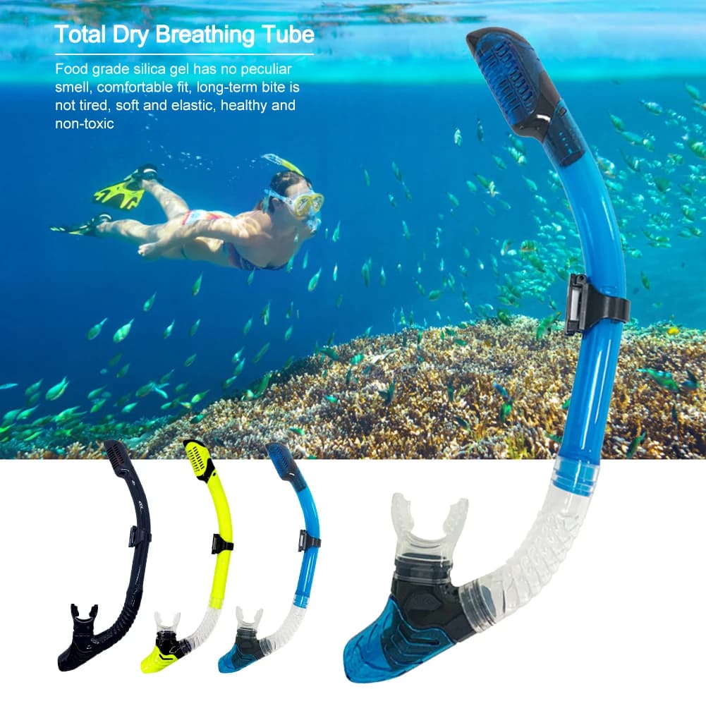 3-in-1 Underwater Bushing in Silicone Full Dry for Diving, Underwater Breathing Tube, Snorkeling Equipment