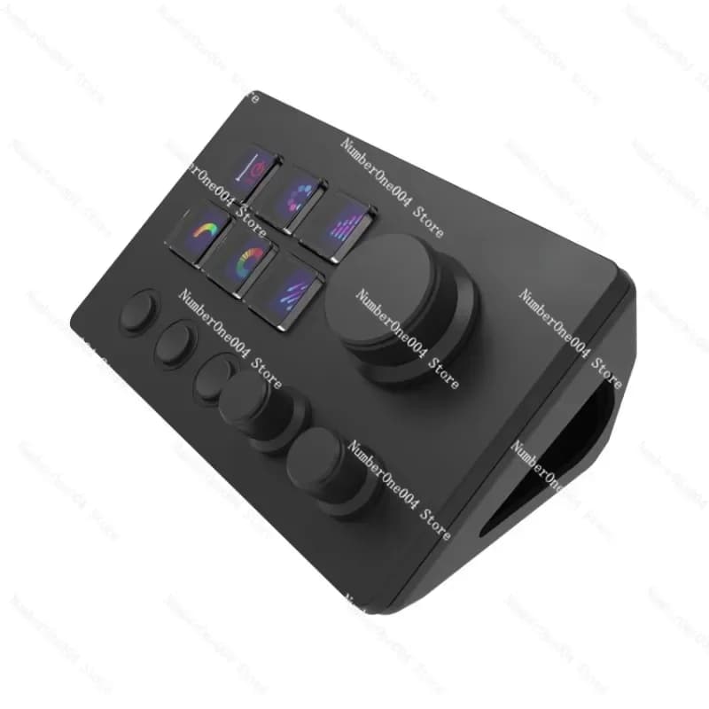 Pad di Controllo Visuale Internazionale a 6 Tasti - Stream Deck Programmabile con Manopola Rotante