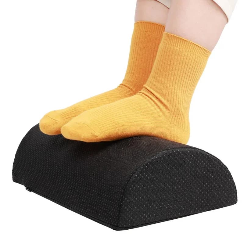 Semicerchio Piedini ad alta resilienza Cuscino Supporto Poggiapiedi Home Office Piedi Sgabello Cuscino da massaggio poggiapiedi da viaggio portatile