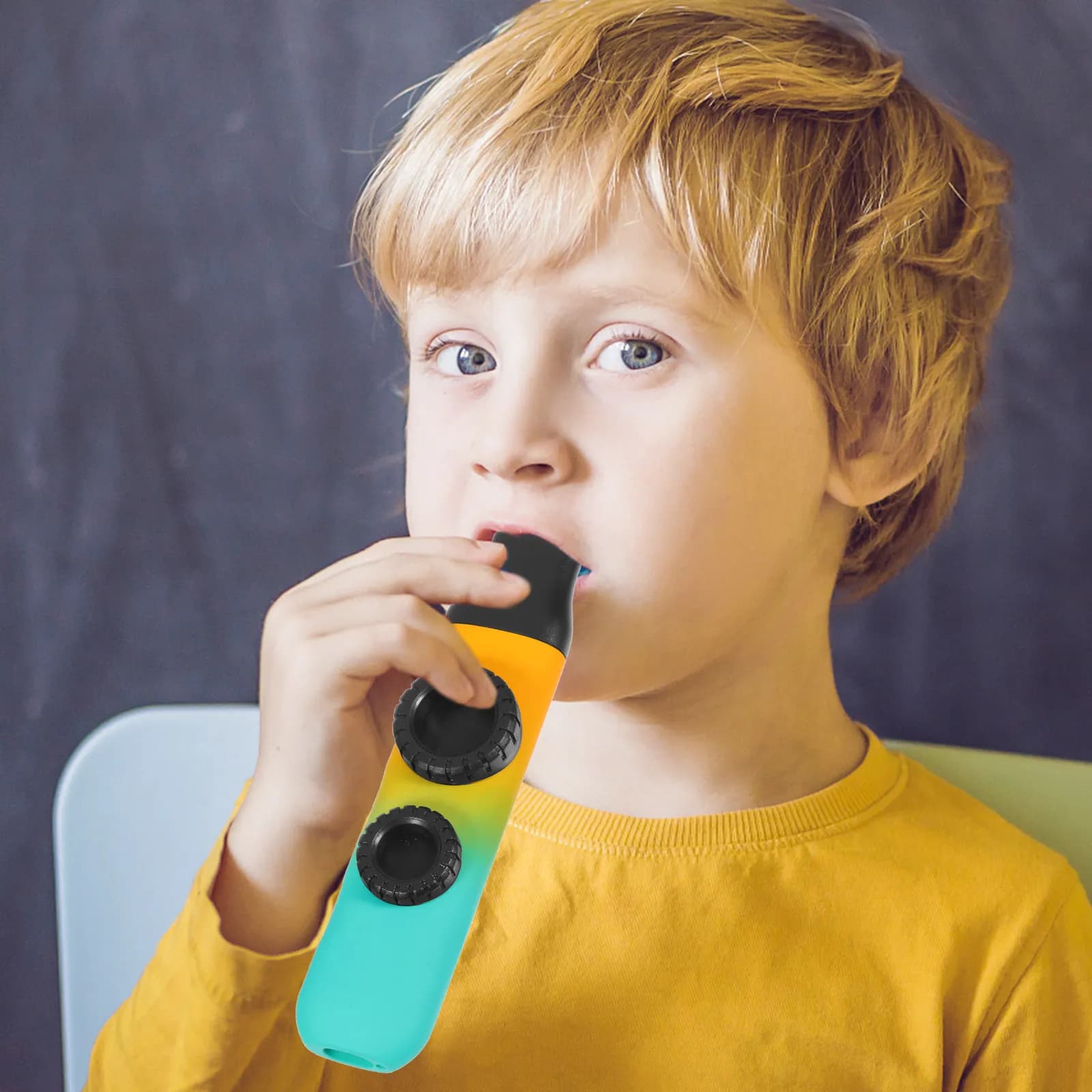 Set di Kazoo con Colore Sfumato, Strumento Portatile Compatto con Tono Regolabile, Facile da Imparare, Partner Musicale per Bambini e Ukulele