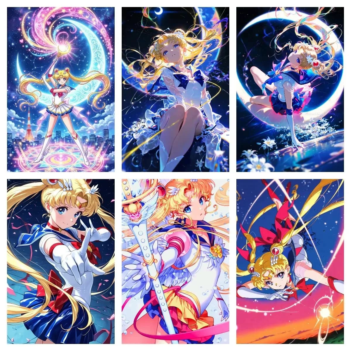 Diamond Painting Sailor Moon Magic Moon City Anime Character Diamond Mosaic Handmade Art Exquisite Creative Gift Home Decor