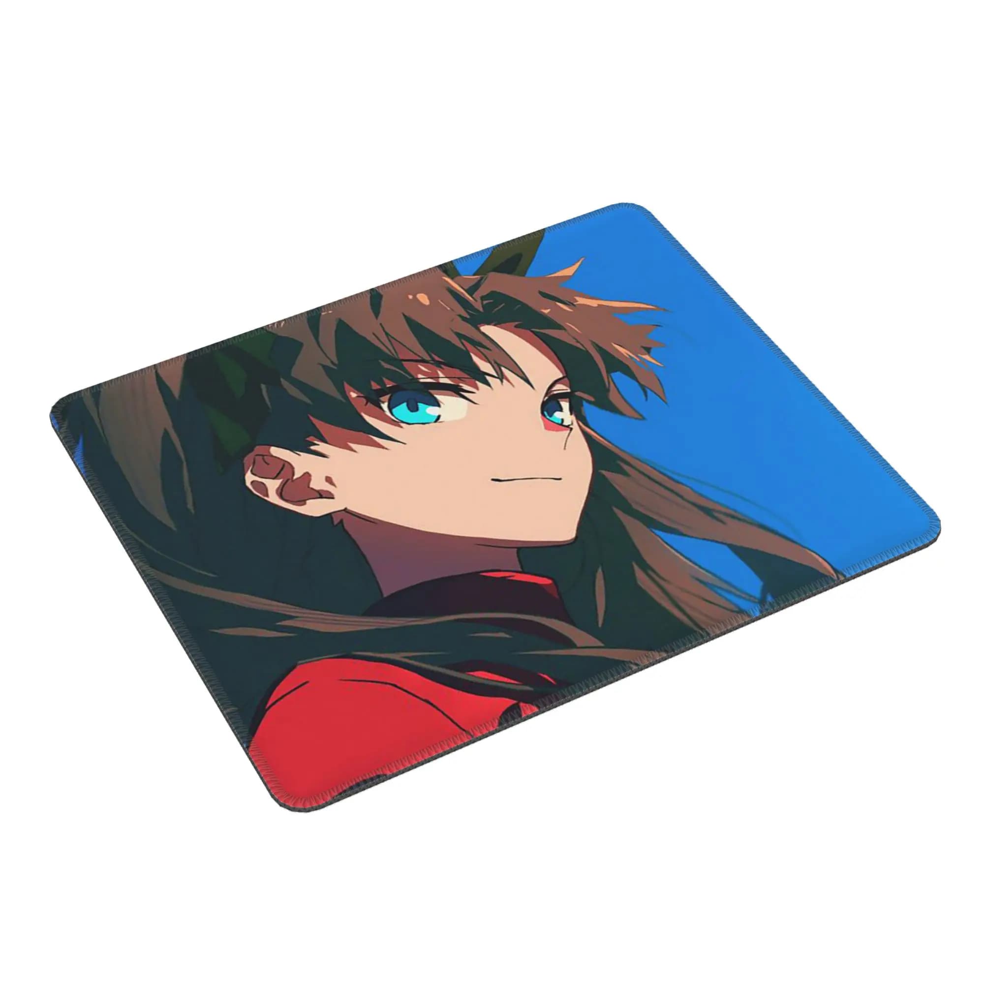 Tappetino per mouse Anime Tohsaka Rin Fate, tappetino per tastiera e mouse per computer, tappetino da gioco per PC, tappetino da scrivania per laptop, accessori per ufficio, tappetini da tavolo