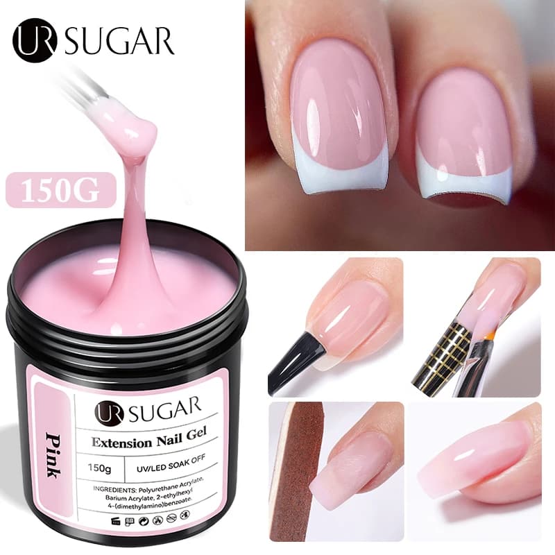 UR SUGAR 150g Estensione Gelatina Nuda Rosa Rosa Rosso Estensione Rapida Gel Smalto per Unghie Estensione UV LED Manicure Soak Off