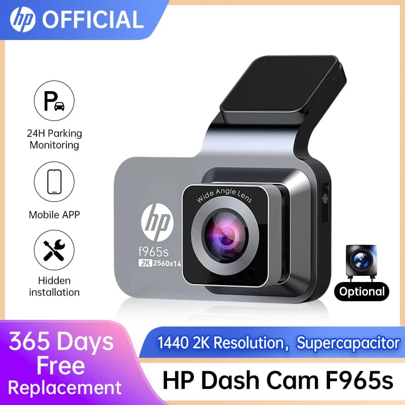 Car camera HP F965 1440P dash cam camera HD night vision 2K WiFi video loop video parking monitoring dashcam for cars