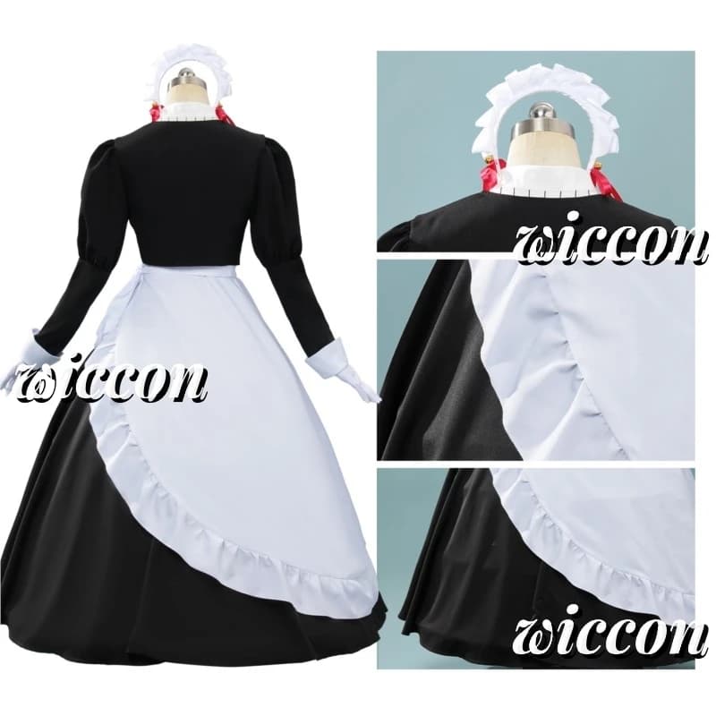 Yuki Yokoya Hitoyoshi Yokoya Costume da cameriera con fascia per capelli, abito da festa di Halloween per donna