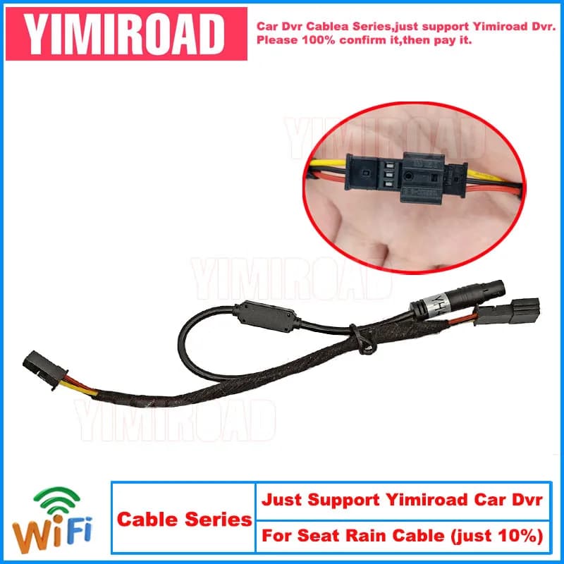 Yimiroad ECST01 Registratore Video DVR per Auto con Wifi, Dash Cam Plug and Play, Cavo per Sensore Pioggia Seat (Non Supporta il Reso)