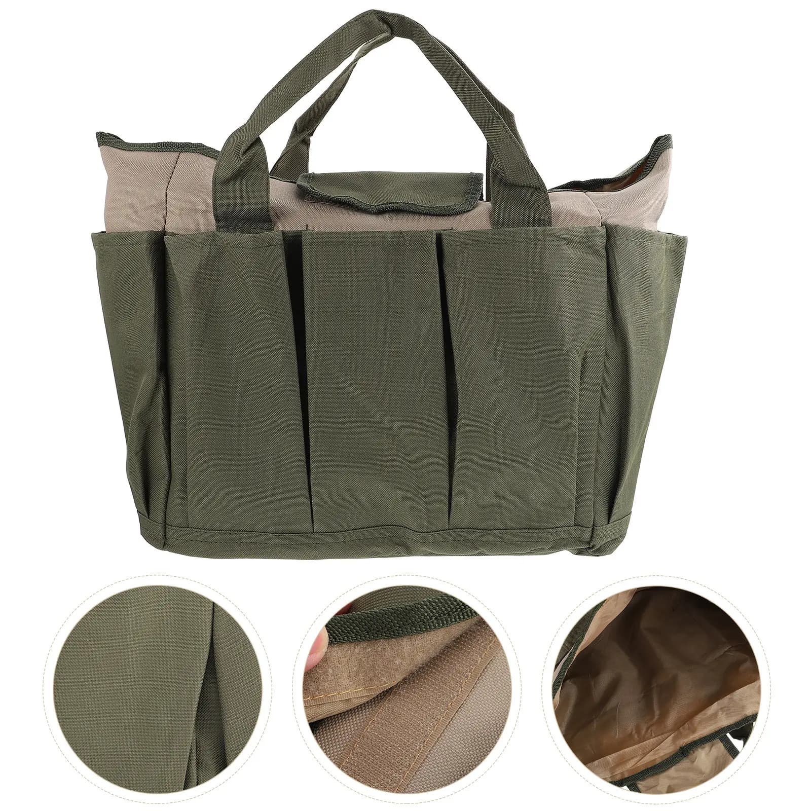 Garden Tool Bag Oxford Fabric Heavy Duty Multi Pocket Storage Organizer for Pruning Shears Trowels Gloves Tools Tote Bag