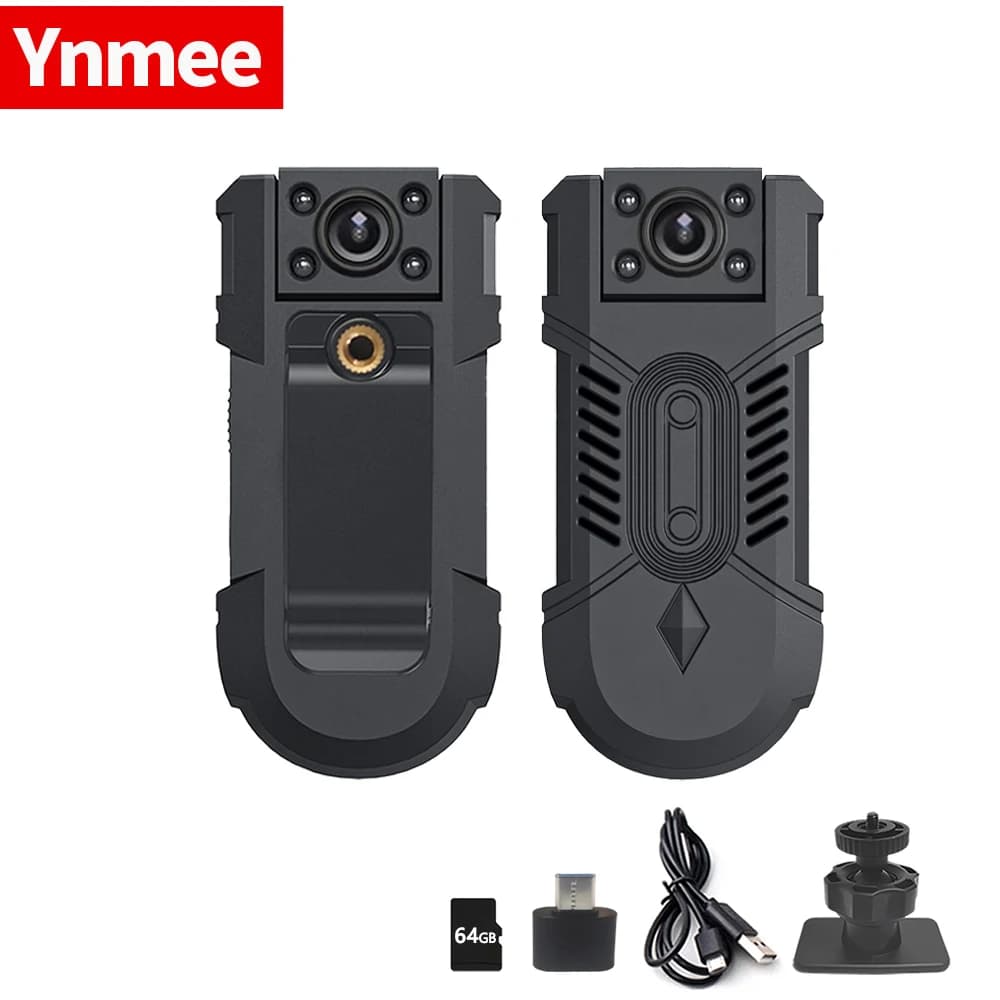Mini Body Camera 8 Hours Full 1080P HD Police Cam Small Rotating Bike Camera 180 ° Sport DV Car DVR Pocke Webcam