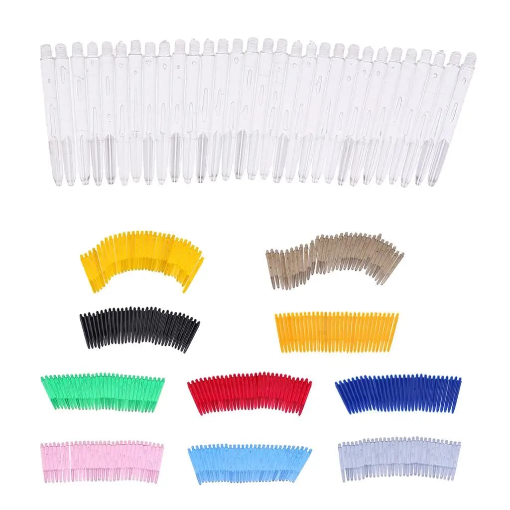 Replacement 30pcs Darts Shafts Plastic 2BA 48mm Shaft Set for Soft Tip Darts and Steel Tip Darts Home Sports
