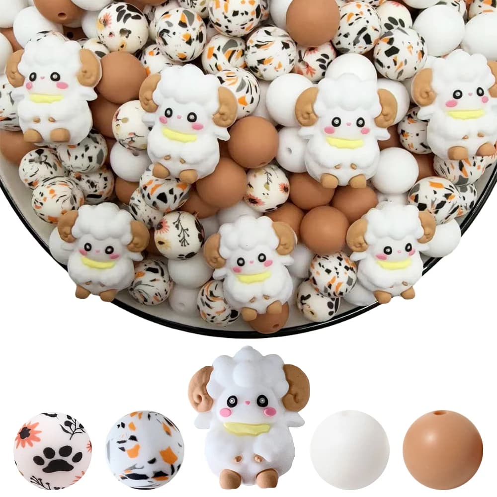 Set di 33 Perline in Silicone 3D Carine Mianyang per Fai da Te, Collane, Braccialetti, Decorazioni, Penne, Gioielli, Ciondoli, ecc. Regalo di compleanno per le vacanze