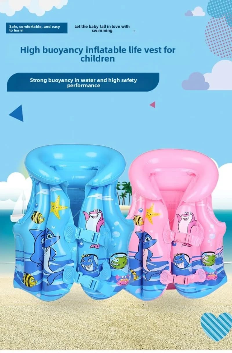 Giubbotto di galleggiamento grande per bambini, universale per bambini, attrezzatura per nuoto per principianti, giubbotto gonfiabile professionale, salvagente