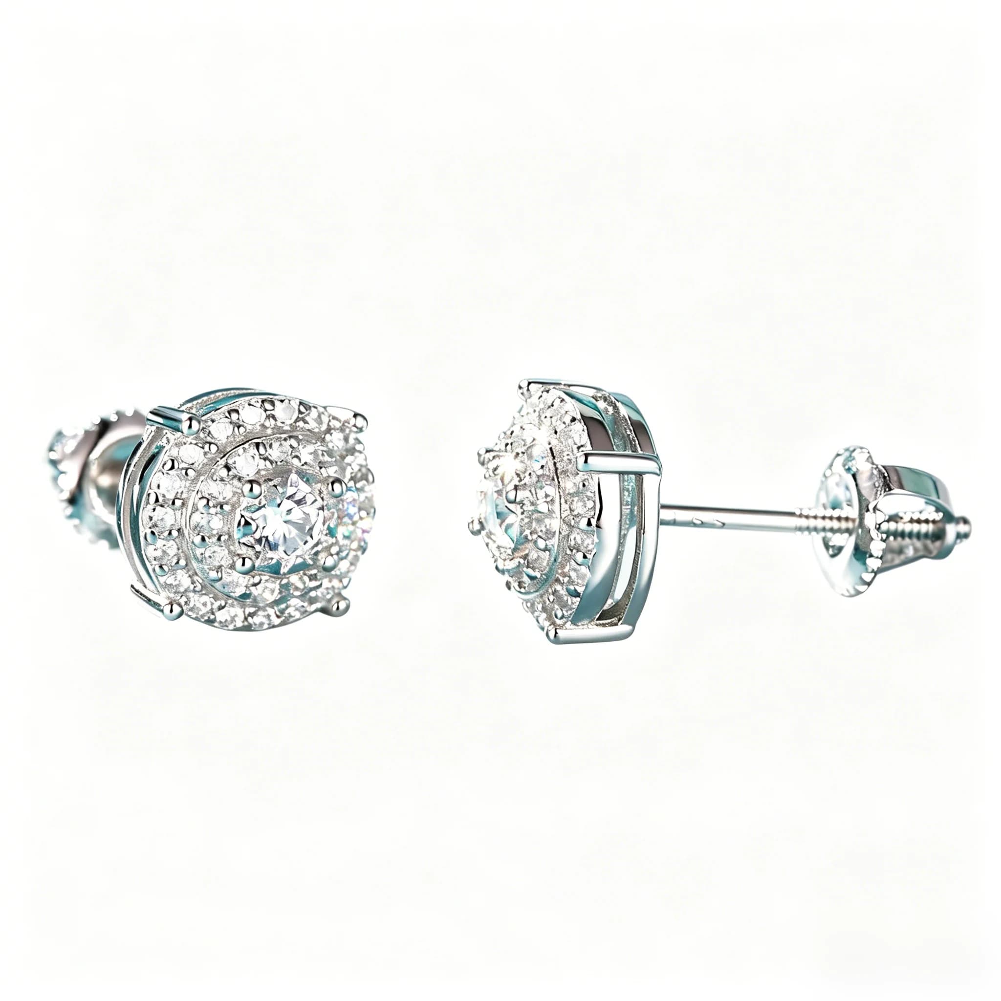 0.38ct Earrings Round Stud Earring for Women Gra Certificate Moissanite Earrings 925 Fashion Jewelry