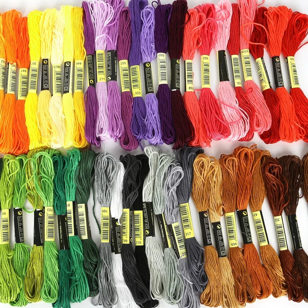 8/12/24/36 Pz Multicolor Simile DMC Filo Punto Croce Mattoni di Cotone Per Cucire Filo Da Ricamo Filo Interdentale Kit Strumenti di Cucito FAI DA TE