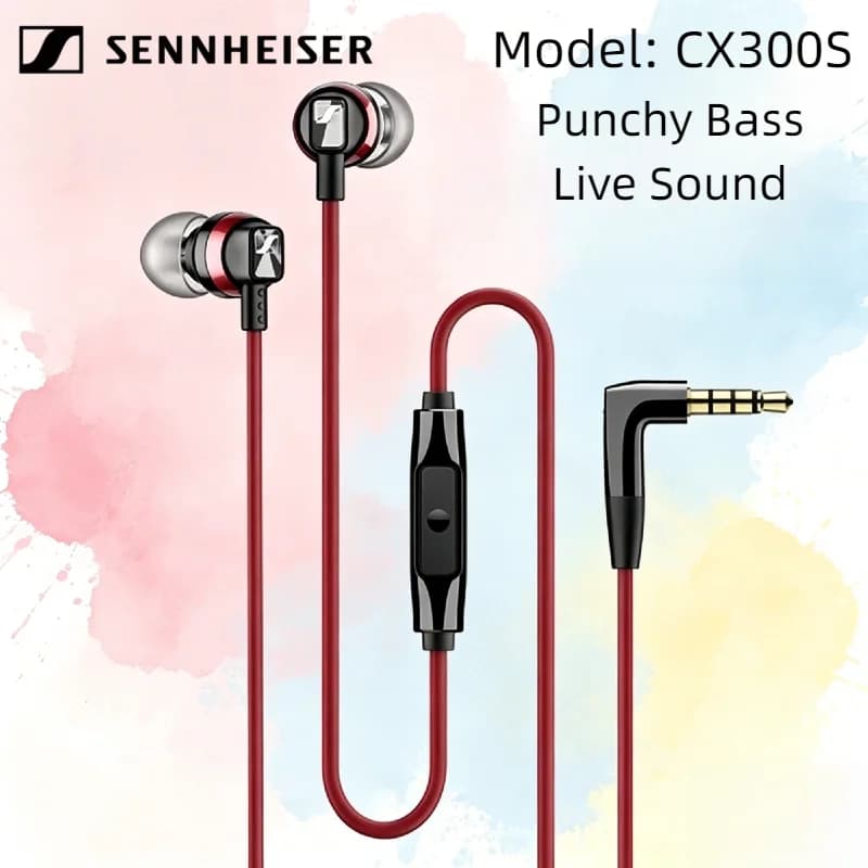 Sennheiser CX300S 2026 Cuffie In-Ear Gaming Cablate con Cancellazione del Rumore, Controllo Intelligente e Audio Puro Pro