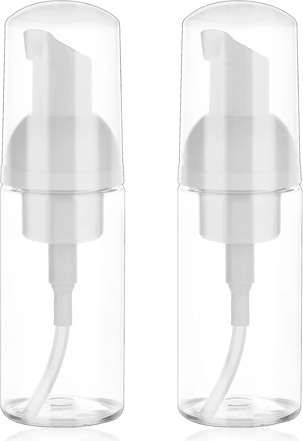 2 Pack Foam Soap Dispenser Travel Size Empty Plastic Bottles for Face Wash Lash Shampoo 50ml