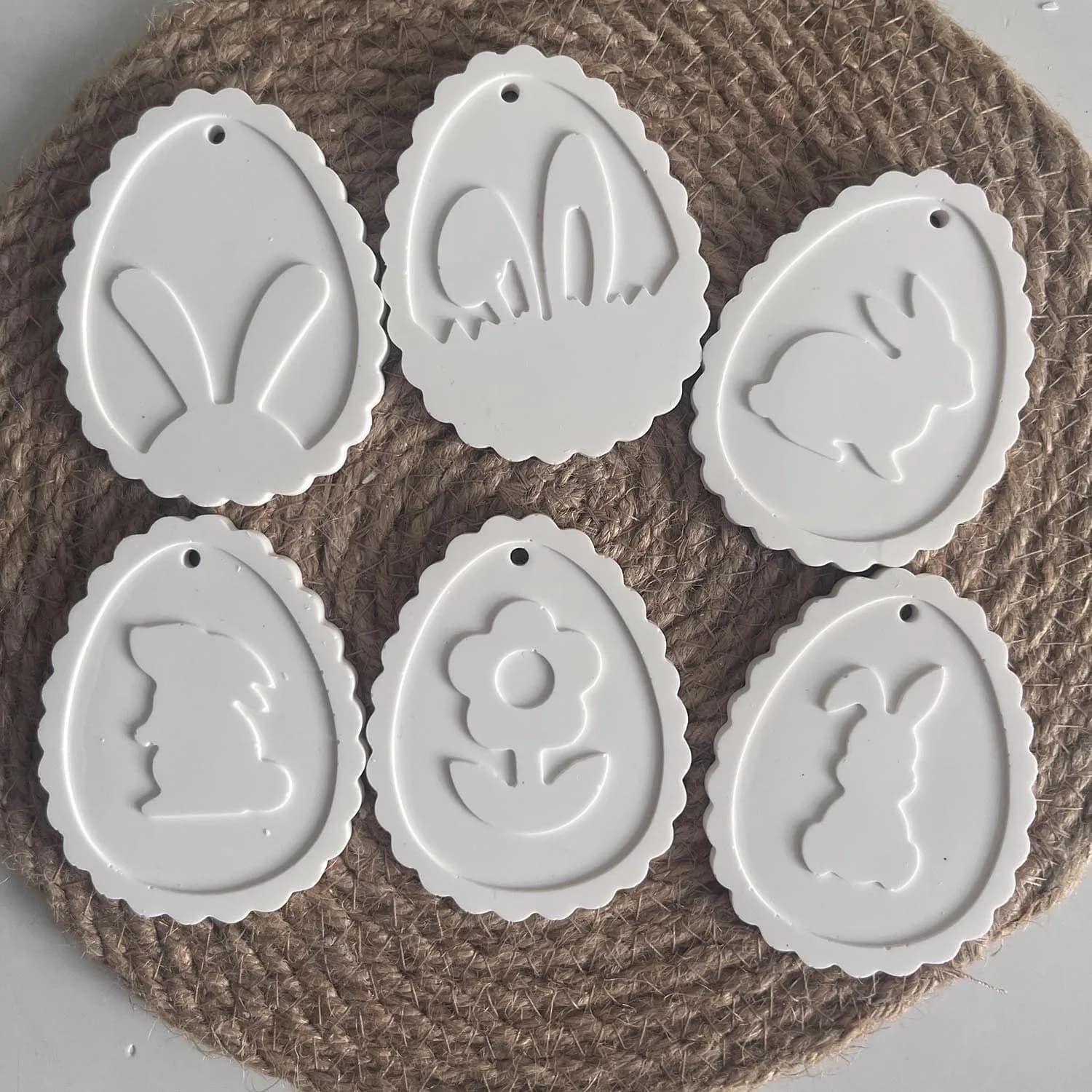 Stampi in Silicone per Ciondoli a Tema Coniglio, Etichette Coniglietto Pasquale, Stampi in Resina Liquida per Portachiavi