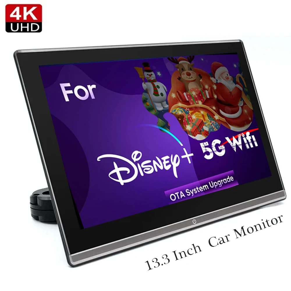 13.3 "IPS Auto Poggiatesta Monitor Tablet PC Android 11 UHD 4K 1080P WIFI/Bluetooth/USB/HDMI/Airplay RAM 2G ROM32GB APP Lettore di film