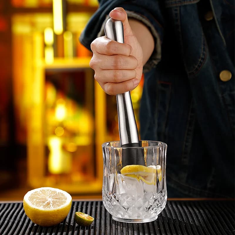 Martelli per ghiaccio tritato in acciaio inossidabile Tritattini per ghiaccio manuali Frutta Limone Rammer Strumenti da bar Shaker Cup Cocktail Muddler per ghiaccio tritato