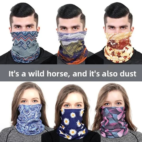 Protezione solare per moto Foulard magico Antivento Assorbimento del sudore Maschera da ciclismo Sciarpa Copertura Asciugamano per il viso esterno Maschera per il viso da moto