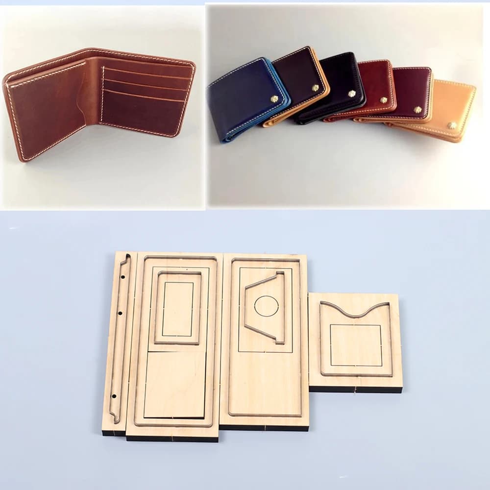 Leather Craft folded wallet cardholder cutting dies knife mold iron blade cutter