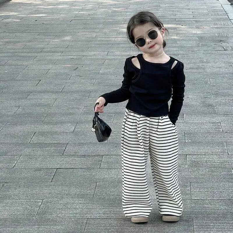 Hot Girl Pullover Pantaloni Set da 2 pezzi Primavera Autunno Top Pantaloni a gamba larga Abbigliamento sportivo Bambino Kawaii Moda Nuovo stile Abbigliamento casual