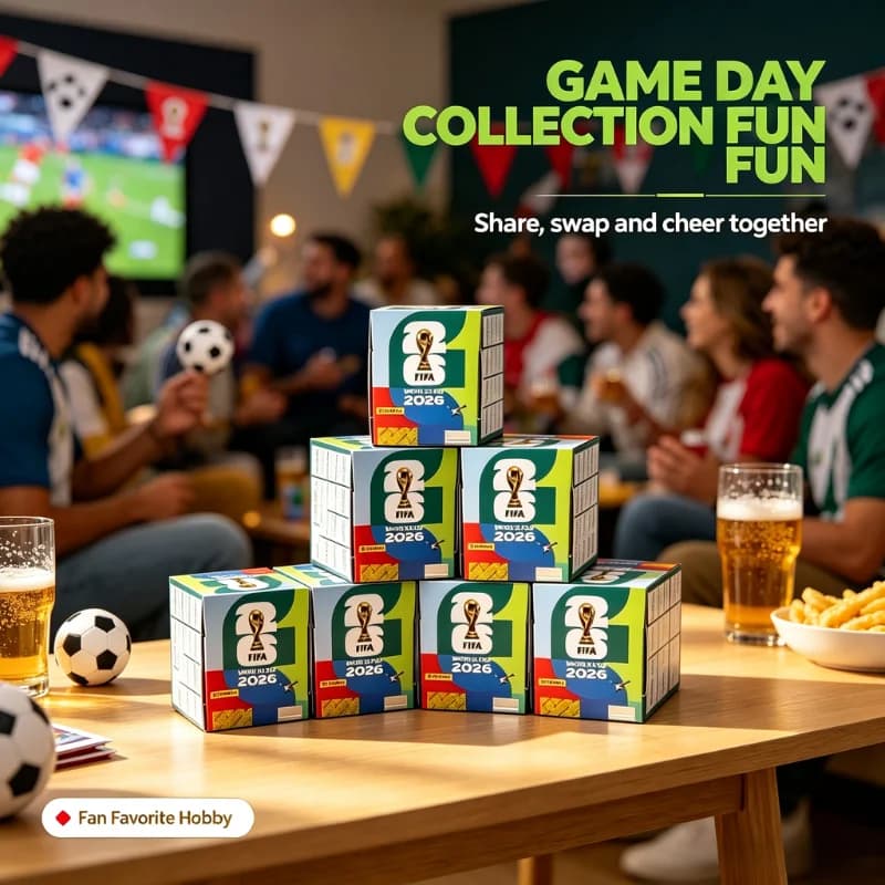 FIFA World Cup 2026 Panini Collectible Sticker Box, Official Sports Player Stickers, Ideal Hobby Gift for Football Collectors