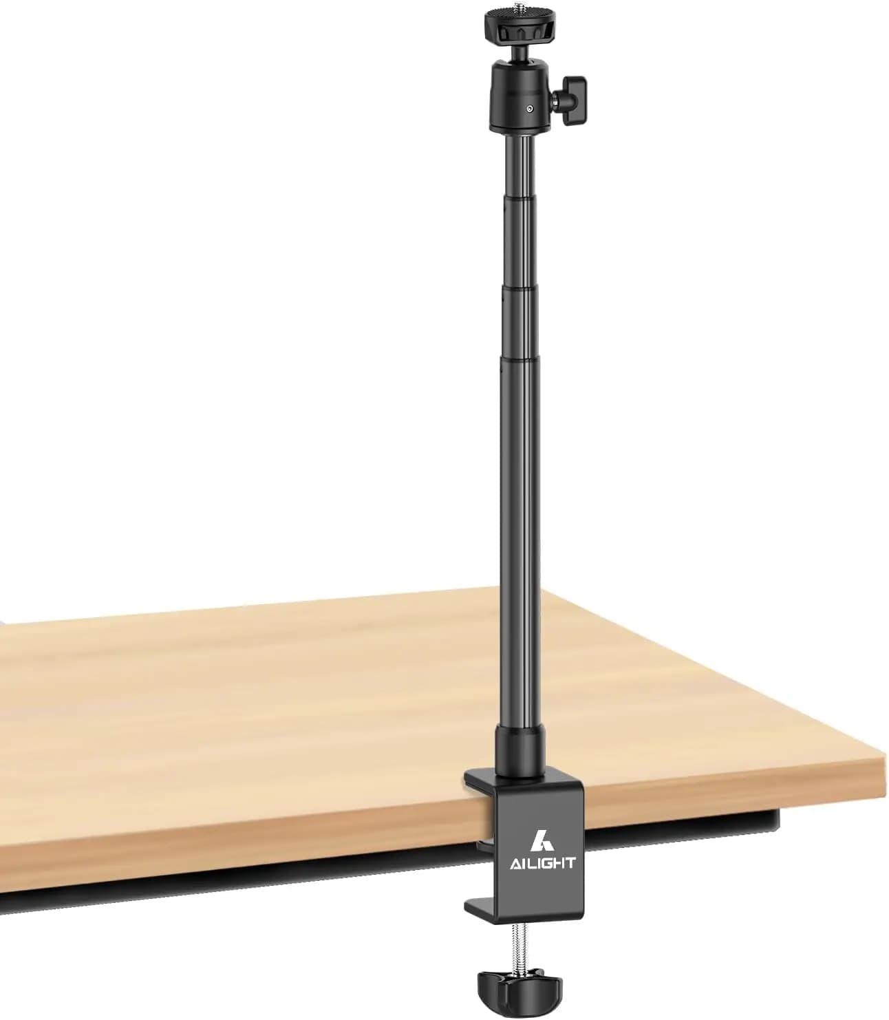 Supporto regolabile per webcam da scrivania con vite da 1/4 di pollice e morsetto a C, treppiede a soffitto per Logitech, Obsbot, Insta360, Anker