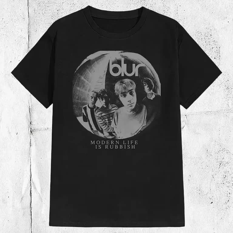 T-shirt con Stampa Grafica del Logo della Band Rock Britannica Blur, Moda Streetwear Pop Y2K per Uomo e Donna, Nuova Maglietta Estiva in Cotone Oversize