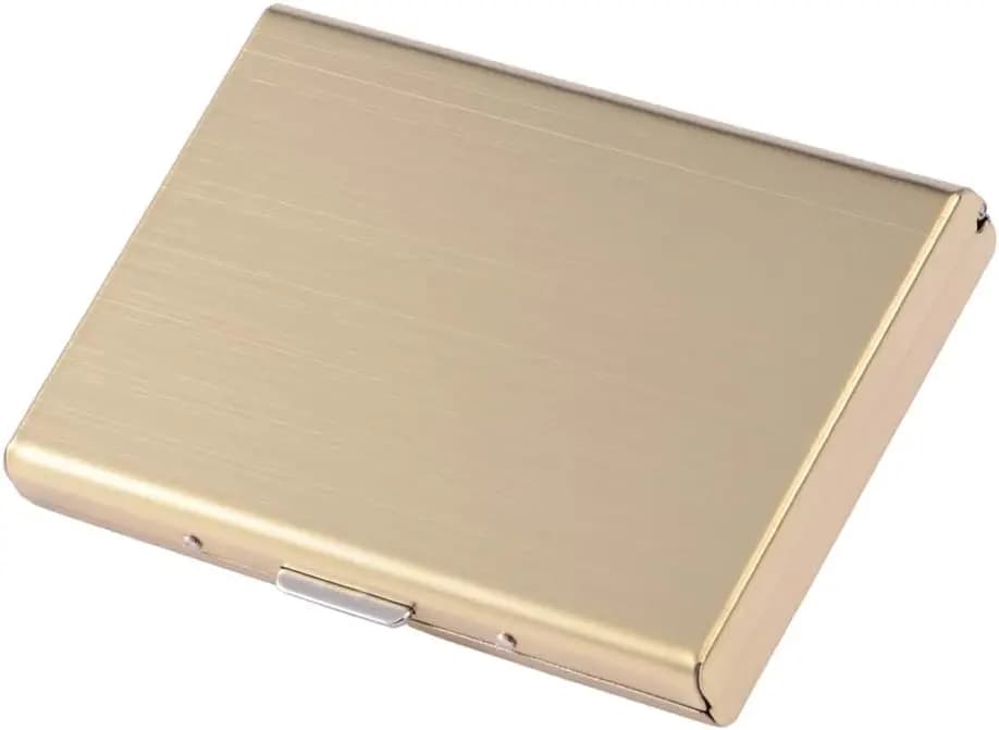 Portacarte di Credito RFID in Acciaio Inossidabile, Portafoglio Sottile per Uomo e Donna, Mini Porta Carte con 6 Scomparti
