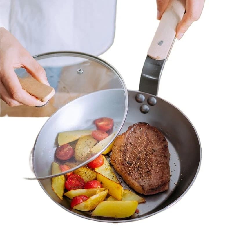 Frittata con padella per bistecche non rivestita, padella antiaderente per alimenti complementari per la casa, padella per colazione chef