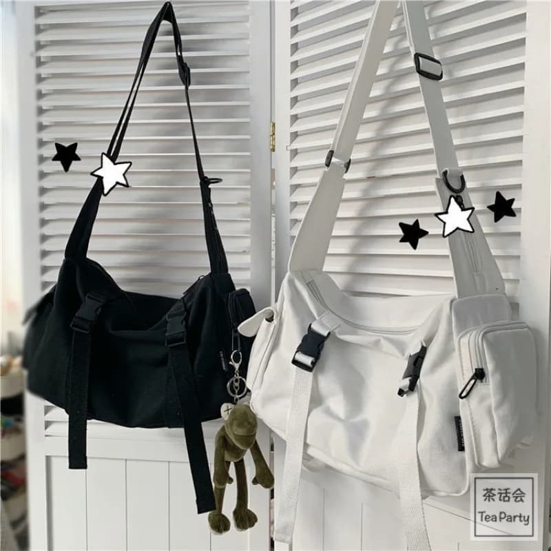 Women's Canvas Shoulder Bags Youth Men Fashion Casual Handbags Large Capacity Shoulder Bags Women's Shoulder Bags Solid Color