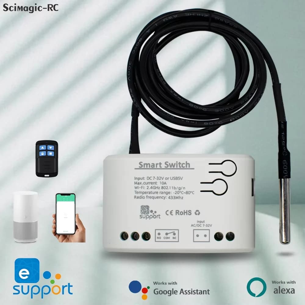 WiFi Smart Temperature Switch 10A 2000W Intelligent Monitoring Thermostat With Energy Consumption Monitor Ewelink Controller