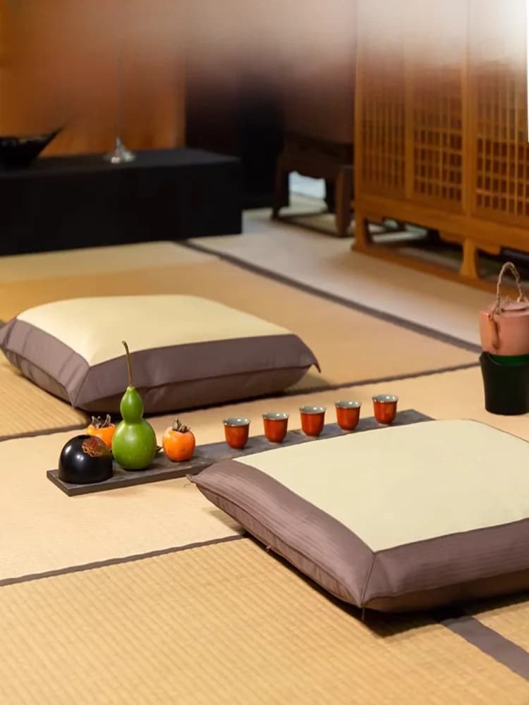 Natural Meditation Cushion Home Use Buddha Worship Sitting Pad Square Modern Simple Style Floor Sofa Window PP Cotton Filling