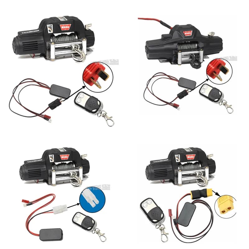 Simulazione automatica in metallo Verricello simulato per 1/10 1/8 RC Crawler Car Axial SCX10 III 90046 D90 TRX4 TRX-6 D110 90046 Redcat