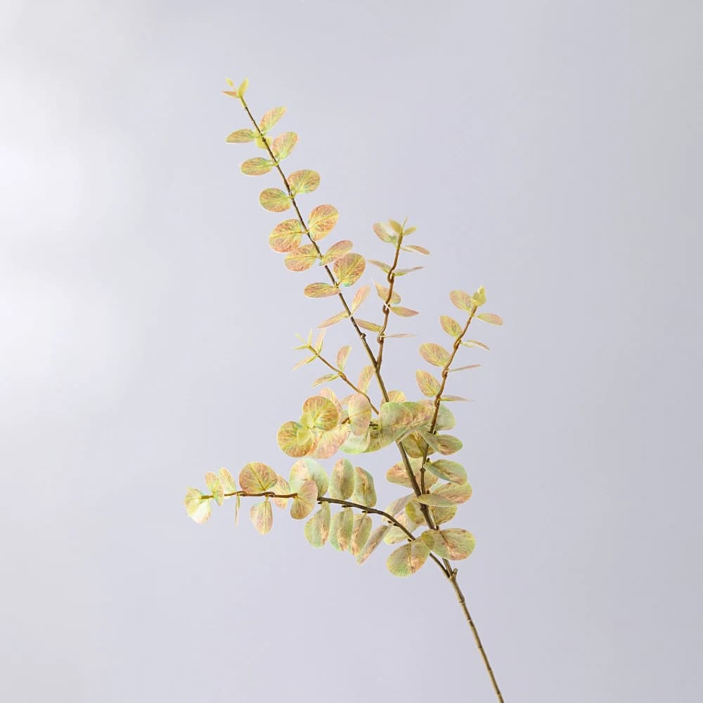 Foglia di Eucalipto Artificiale in Plastica da 95cm, Stampa 3D, Pianta Simulata per Decorazione Giardino, Oggetto di Scena Fotografico per Esterni, Arredamento Casa